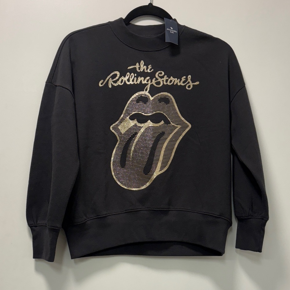 The Rolling Stones Black and Gold Crewneck Sweater